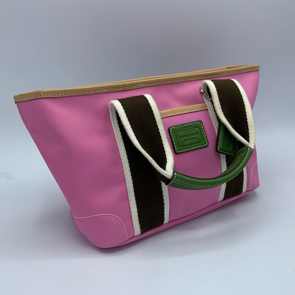 Coach Bag Canvas Mini Hampton Satchel Bag - Picture 14 of 16